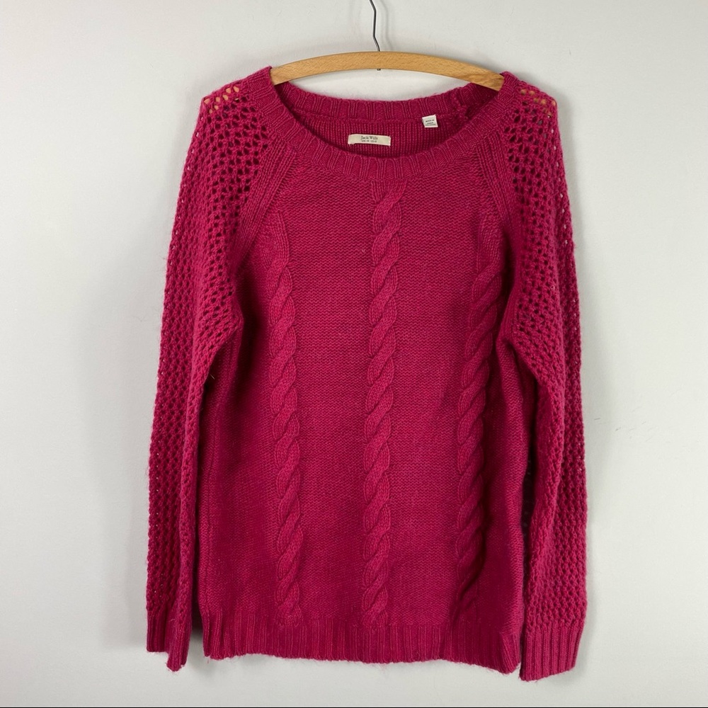 Jack Wills Wool Mohair Sweater Raspberry Pullover *172
